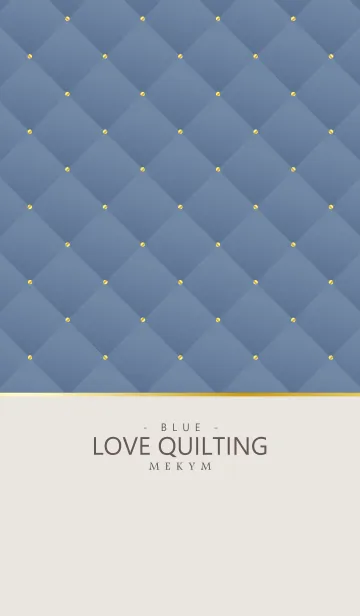 [LINE着せ替え] LOVE QUILTING DUSKY BLUE 28の画像1