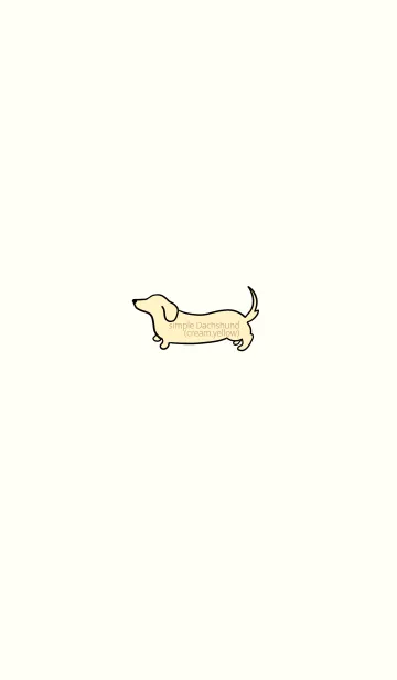 [LINE着せ替え] simple Dachshund(cream•yellow)の画像1