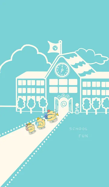 [LINE着せ替え] Yellow Duck School fun-Indigo (Bei4)の画像1