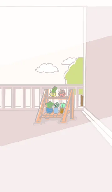 [LINE着せ替え] Painted planting J-light gray red (Be1)の画像1