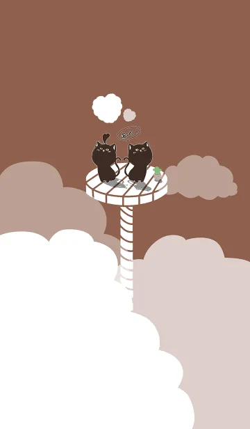 [LINE着せ替え] Cat on Platform J-Brown (Gr3)の画像1