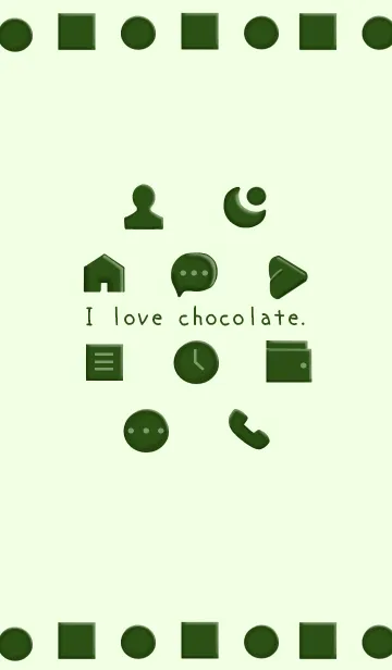 [LINE着せ替え] I love matcha chocolate./グリーンの画像1