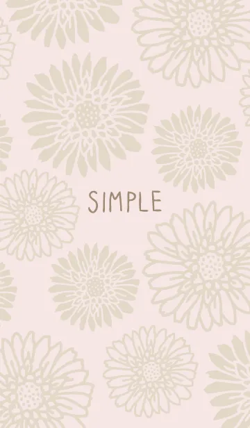 [LINE着せ替え] 大輪 ベージュの画像1