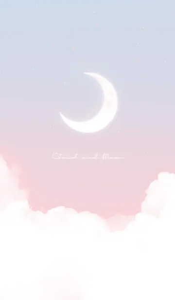 [LINE着せ替え] 雲と三日月 - ローズクォーツ セレニティ 1の画像1