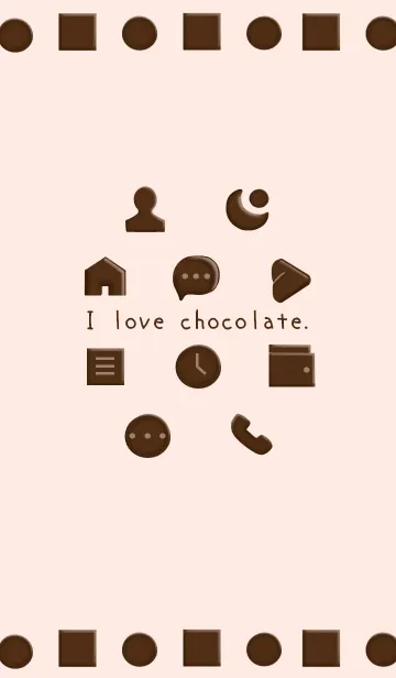 I love chocolate./ストロベリーピンクの着せ替えメイン画像