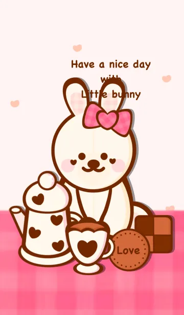 [LINE着せ替え] Tea time with bunny 3の画像1