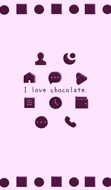 [LINE着せ替え] I love raspberry chocolate./ピンクの画像1