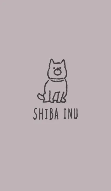落書きワンコ -柴犬- パープルグレーの着せ替えメイン画像