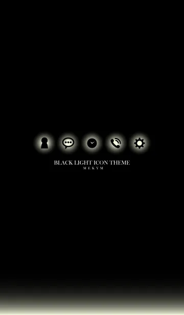 BLACK LIGHT ICON THEME-MEKYM 49の着せ替えメイン画像
