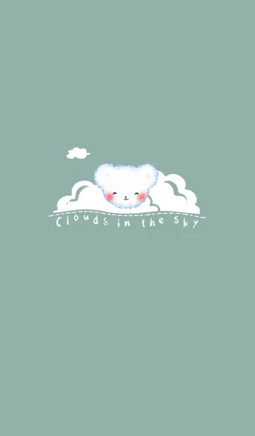 [LINE着せ替え] Cloud Bear J-Blue Green (Br2)の画像1