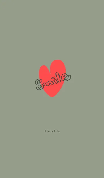 [LINE着せ替え] Smile Love J-gray green (Gr4)の画像1