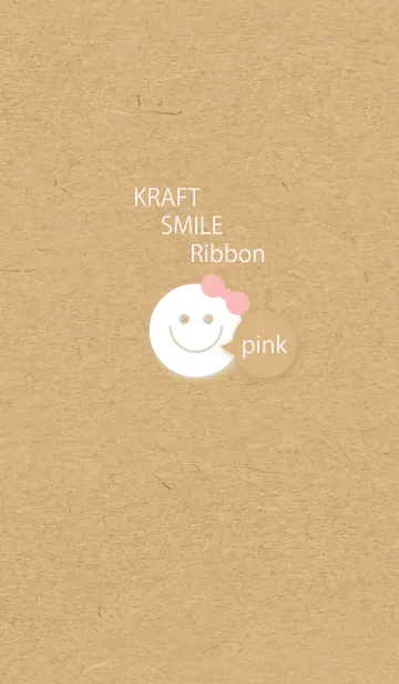 [LINE着せ替え] KRAFT SMILE Ribbon Pink 26の画像1