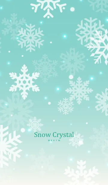 [LINE着せ替え] Snow Crystal-EMERALD GREEN.MEKYM 28の画像1
