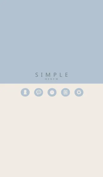 [LINE着せ替え] SIMPLE ICON BLUE.MEKYM 27の画像1