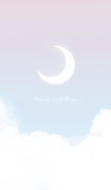 [LINE着せ替え] 雲と三日月 - ローズクォーツ セレニティ 2の画像1
