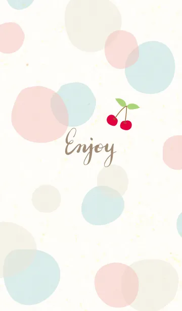 [LINE着せ替え] さくらんぼ 水玉5の画像1