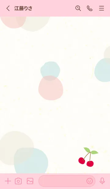 [LINE着せ替え] さくらんぼ 水玉5の画像2