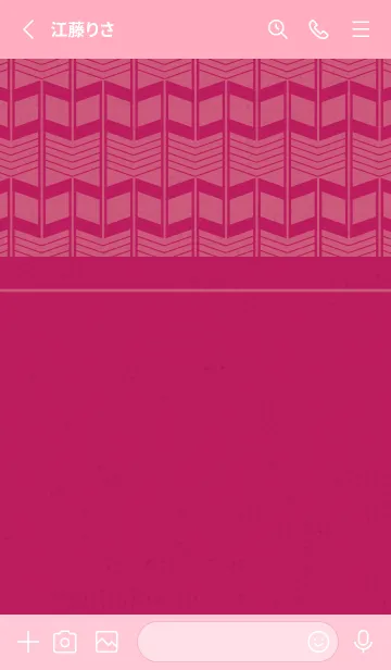 [LINE着せ替え] 和音 矢絣とナチュラルと五線 苺色の画像2