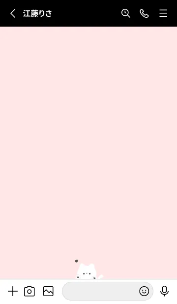 [LINE着せ替え] ねことハート。黒とピンクの画像2