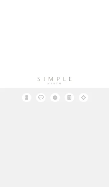 [LINE着せ替え] SIMPLE ICON WHITE.MEKYM 27の画像1