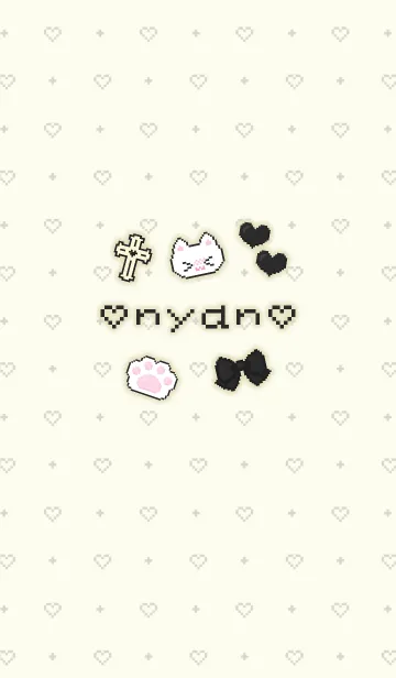 [LINE着せ替え] ♡ nyan ♡ 地雷系量産型イエロー&ブラックの画像1