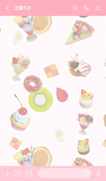 [LINE着せ替え] Fake sweets★pink&yellow（修正版）の画像2