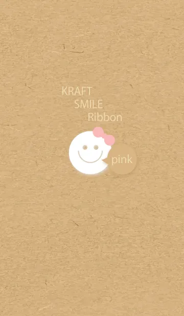 [LINE着せ替え] KRAFT SMILE Ribbon Pink 27の画像1