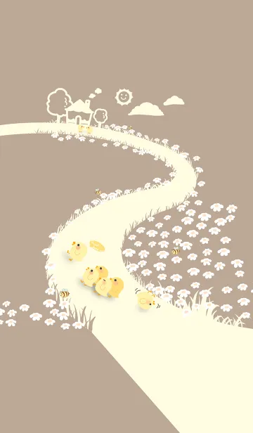 [LINE着せ替え] quack...keep up！ J-gray orange (Br5)の画像1