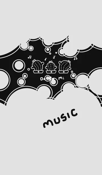 [LINE着せ替え] Twisted Cactus J-Black (bw2)の画像1