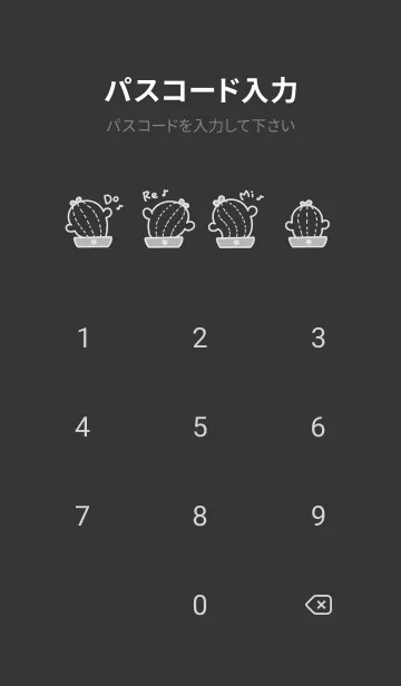 [LINE着せ替え] Twisted Cactus J-Black (bw2)の画像4