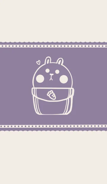 [LINE着せ替え] Pocket cute rabbit J-purple (Br2)の画像1