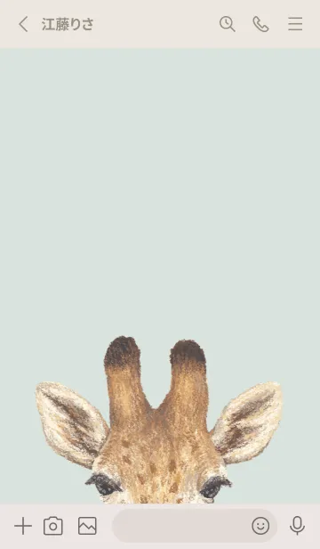 [LINE着せ替え] ICON ANIMAL - キリン - PASTEL GR/01の画像2