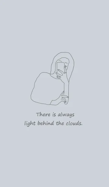 [LINE着せ替え] selfie girl /blue grayの画像1