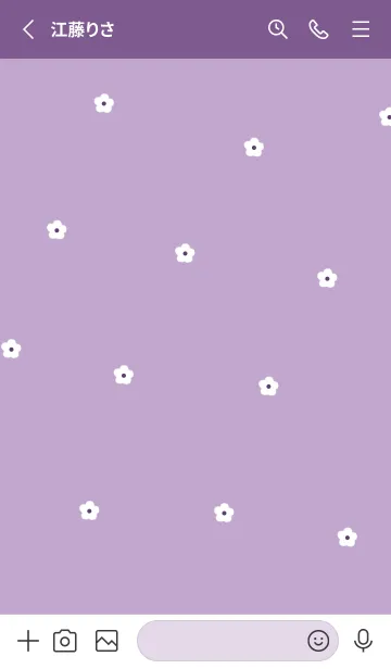 [LINE着せ替え] flower pattern(purple)の画像2