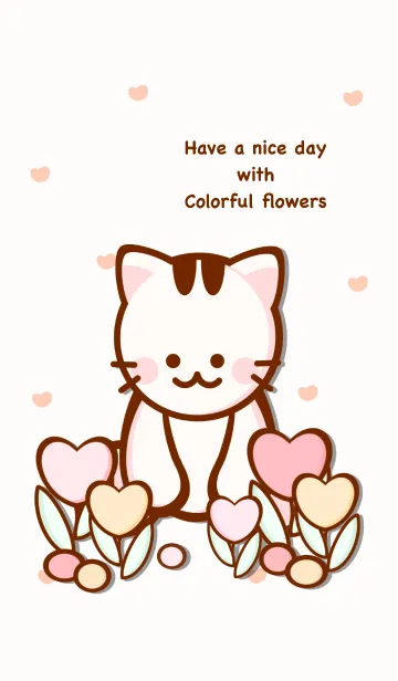 [LINE着せ替え] Pastel heart flowers 2の画像1