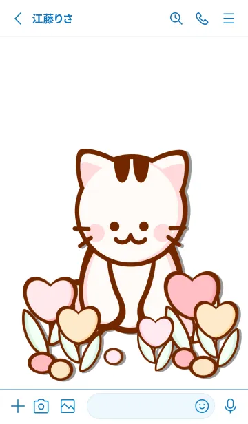 [LINE着せ替え] Pastel heart flowers 2の画像2