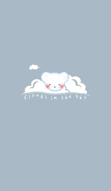 [LINE着せ替え] Cloud bear J-gray blue (Br2)の画像1