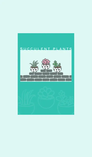 [LINE着せ替え] Succulents J-Light Gray Green (Gr8)の画像1