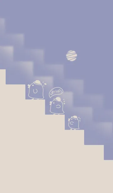 [LINE着せ替え] Duck！ UP UP！-Grey Blue (Br2)の画像1