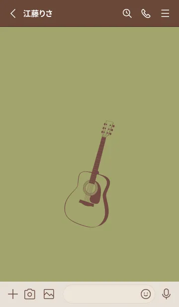 [LINE着せ替え] GUITAR COLOR 柳茶の画像2