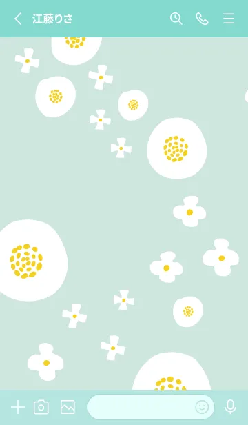 [LINE着せ替え] 3種の白い花24の画像2