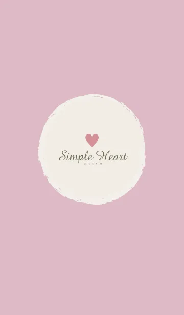 [LINE着せ替え] Simple Heart Dusky Pink - MEKYM 26の画像1