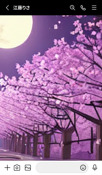[LINE着せ替え] 月光夜桜#BaC03。の画像2