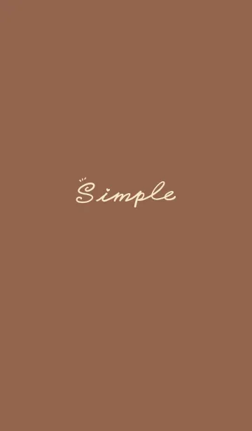 [LINE着せ替え] Simple Color J-Brown (Be5)の画像1