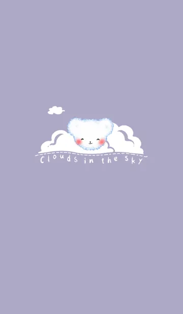 [LINE着せ替え] Cloud Bear J-Blue Purple (Br2)の画像1