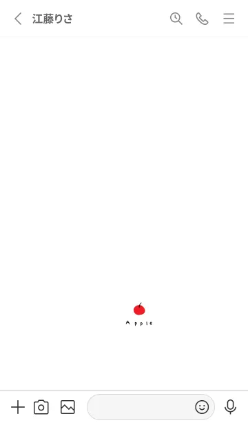 [LINE着せ替え] シンプル×りんご。の画像2