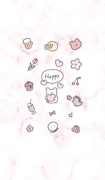 [LINE着せ替え] 愛を届けるクマ♥ピンク12_1の画像1