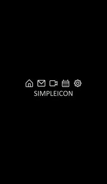 [LINE着せ替え] SIMPLE ICON -BLACK- 3の画像1