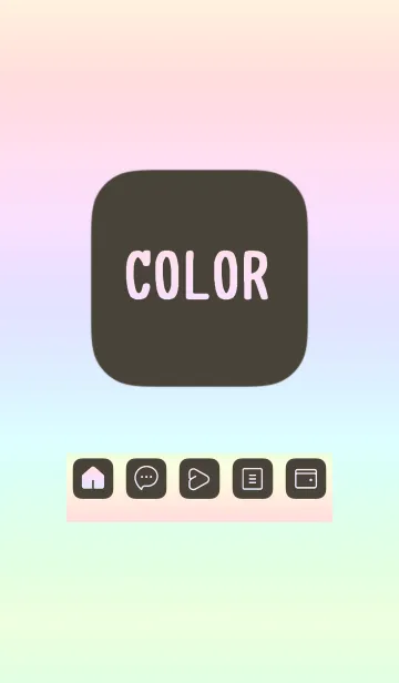 [LINE着せ替え] green color rainbow B03の画像1