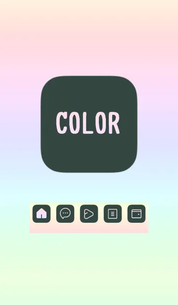 [LINE着せ替え] green color rainbow B05の画像1